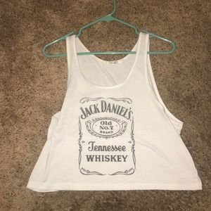 Cute crop tank top. Jack daniel’s logo.
